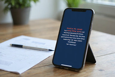 Smartphone zeigt Gesetzesänderung an, Kalender im Hintergrund, symbolisiert Aktualisierungen.